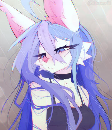 Colored sketch with simple background